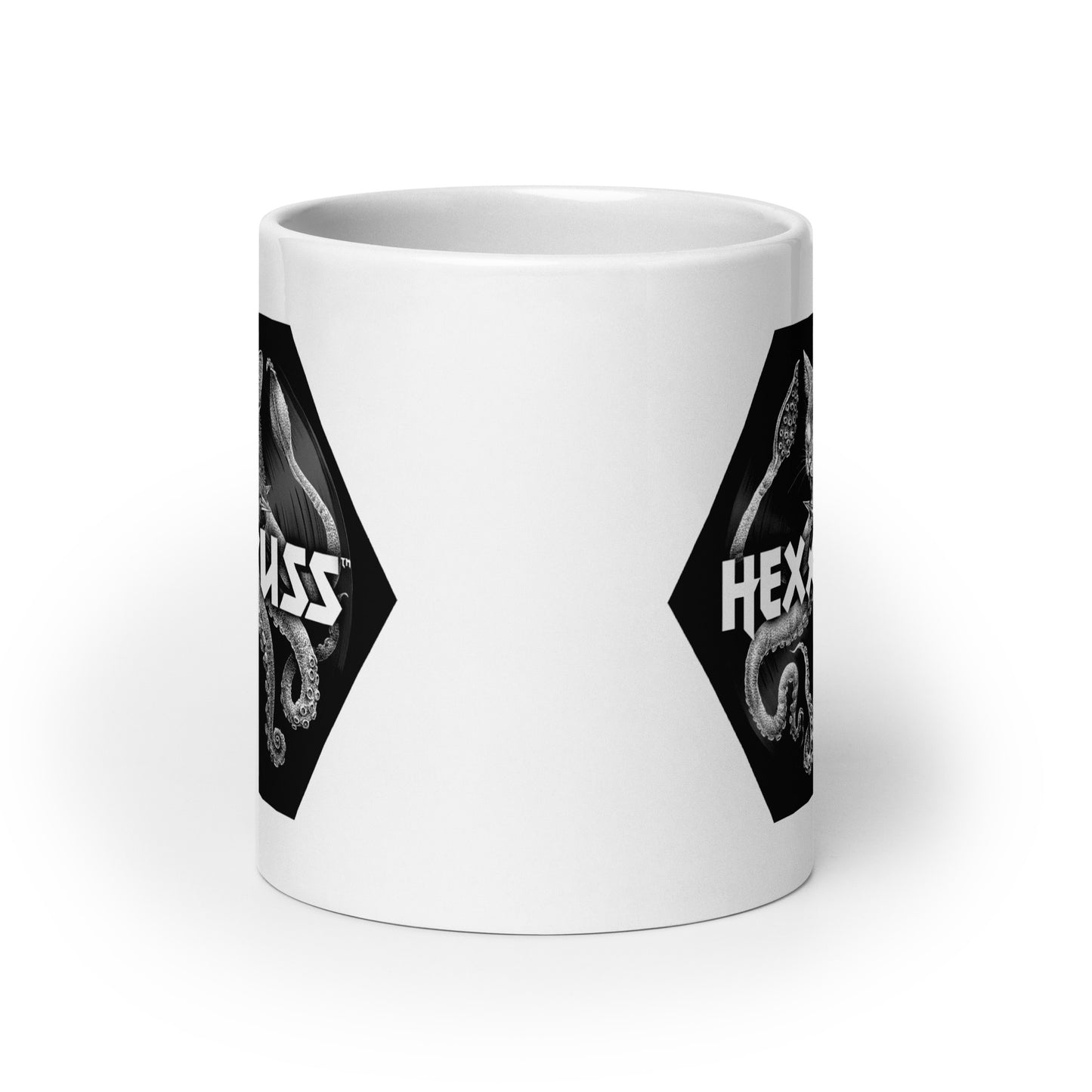 Hexapuss white glossy mug